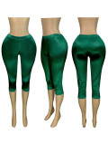 Women's Stretch Satin Hot Shorts/Pants/Print Tops