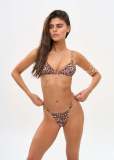 Women's leopard print bikini low waist swimsuit