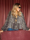 Women's leopard print long sleeve loose blouse