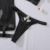 Complex craftsmanship sheer mesh sexy lingerie five-piece set