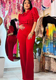 Elegant lace wide-leg lonh pants jumpsuit