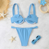 Women two piece underwire thong bikini swimwear