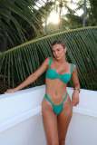 Women two piece underwire thong bikini swimwear