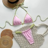 Two-piece swimsuit women's sexy thong bikini swimwear