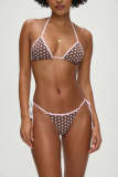 Sexy polka dot print bikini swimsuit
