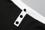 Autumn Women's Short-Sleeve Polo Shirt Bodycon Shorts Set