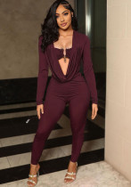 Women's Sexy Long Sleeve Bodycon Jumpsuit