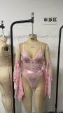 Lace teddy lingerie with shawl шелковый комбинезон