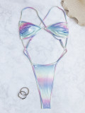 One-piece swimsuit sexy women's gradient bikini swimwear