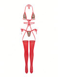 women red leopard print erotic teddy lingerie with stocking