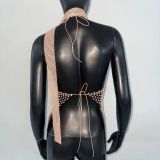 Fishnet rhinestone top sexy nightclub party music festival outfit