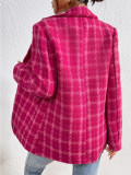 Plaid coat 2025 autumn and winter mid-length jacket women