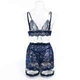 Sexy lace lingerie set four-piece for women