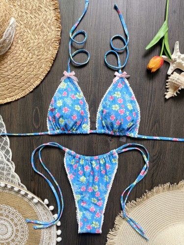 women's sexy floral bikini two-piece swimsuit