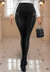 Women's zippered elastic high waist skinny pants for spring and autumn