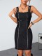 Casual women's denim tank dress
