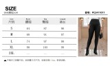 Women's zippered elastic high waist skinny pants for spring and autumn