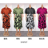 Printed plus size dress women's A-line African dress