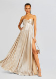 Sexy slit dress for women elegant tube evening dress