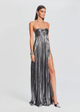 Sexy slit dress for women elegant tube evening dress