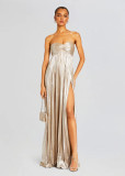 Sexy slit dress for women elegant tube evening dress