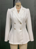 Autumn women's long sleeve white blazer