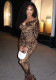 Sexy leopard print V-neck off-shoulder top and tight pants set