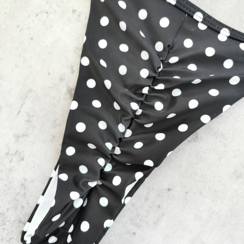 Two-piece swimsuit women's sexy low waist retro polka dot bikini
