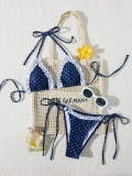 Two-piece swimwear sexy lace retro polka dot bikini Swimsuit