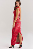 High-end embroidered bodycon maxi dress with bow