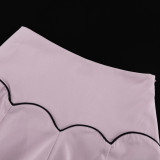 French-style elegant long skirt set sleeveless top and A-line skirt two-piece set