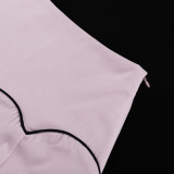 French-style elegant long skirt set sleeveless top and A-line skirt two-piece set