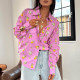 Printed casual women's long sleeves shirt