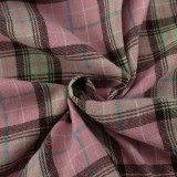 Casual plaid shirt for women retro style long-sleeved loose shirt