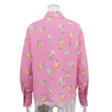 Printed casual women's long sleeves shirt
