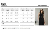 High-end women's elegant solid color V-neck sleeveless vest and high-waisted wide-leg pants suit