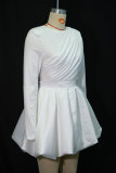 Autumn Pleated Slim Fit Long Sleeve Tulip Skirt Set