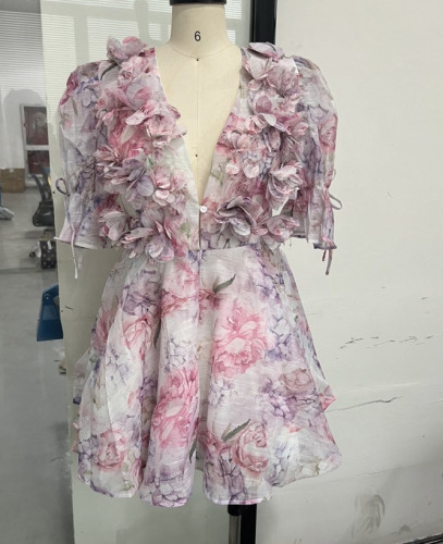Printed floral dress for vocation