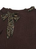 Off-the-shoulder retro knit sweater relaxed bow pullover for women