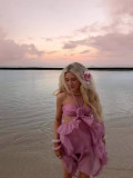 Beach Holiday Pink Mini Dress