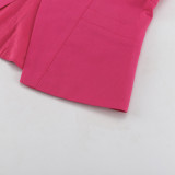 Single-breasted sleeveless camisole top and wide-leg pants two-piece set