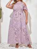 Plus size sweet dress with ruffled trim