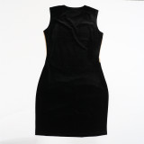 Women's Beaded Sheer Bodycon Dress
