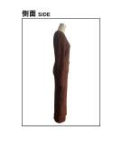 Cross-neck knit textured solid color slim-fitting winter dress for women
