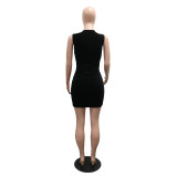 Women's Beaded Sheer Bodycon Dress