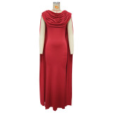 Sexy backless evening gown pleated fitted solid color dress