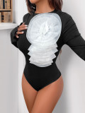Sexy bodysuit women's autumn and winter base layer long-sleeved top
