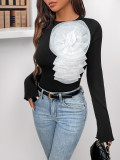 Sexy bodysuit women's autumn and winter base layer long-sleeved top
