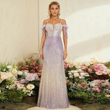 Hostess's Banquet Dress Slim Fit High-End Tassel Fishtail Dress