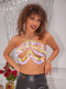 Sexy lingerie nightclub handmade sequined camisole top